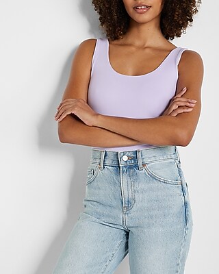 Body Contour Scoop Neck Thong Bodysuit