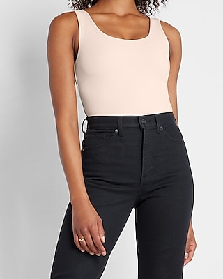 Body Contour Matte Scoop Neck Thong Bodysuit