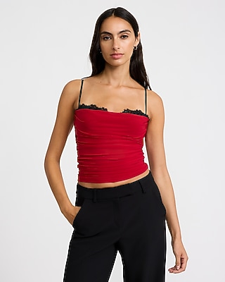 Peekaboo Lace Bra Mesh Cami