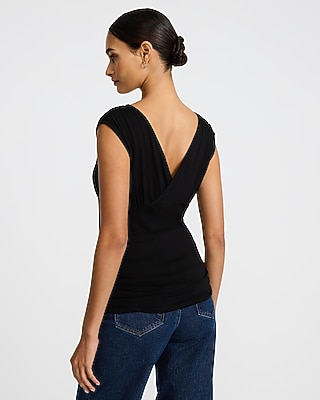 V-Neck Crossover Ruched Tank - image 2