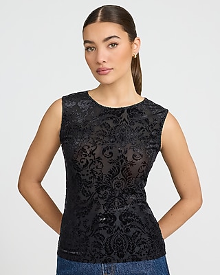 Pattern Burnout Crew Neck Tank