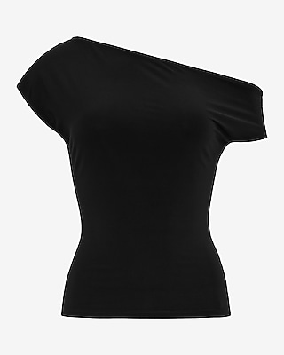 Matte Jersey Asymmetrical One Shoulder Top - image 4