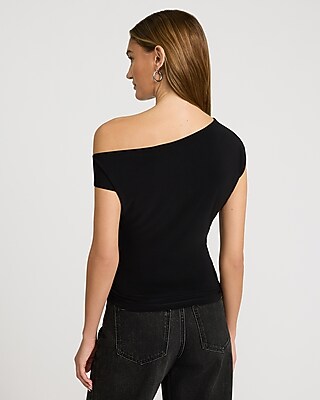 Matte Jersey Asymmetrical One Shoulder Top - image 2