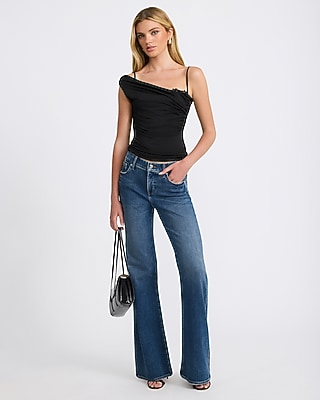 One Shoulder Peekaboo Lace Top - thumbnail 8