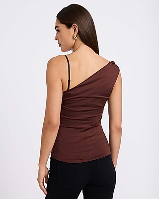 One Shoulder Peekaboo Lace Top - thumbnail 3