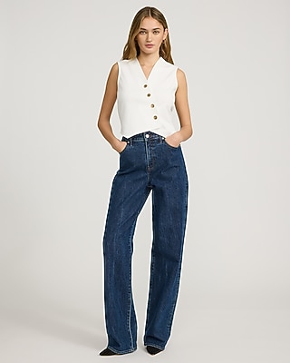 Ponte V-Neck Asymmetrical Novelty Button Vest Top - image 4