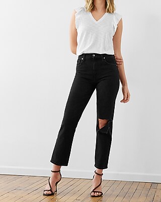 Skimming Slub Ruffle Sleeve Tee