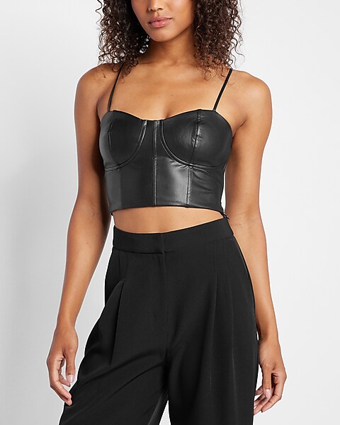 Leather Tops, Faux Leather Tops & Crop Tops