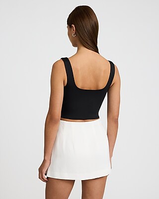 Body Contour High Compression Square Neck Cropped Tank