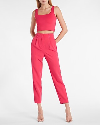 Body Contour High Compression Square Neck Cropped Tank - thumbnail 6
