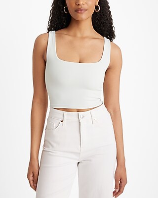 Body Contour High Compression Square Neck Cropped Tank - thumbnail 9