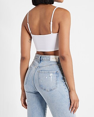 Body Contour Ribbed Sweetheart Cropped Cami - image 4