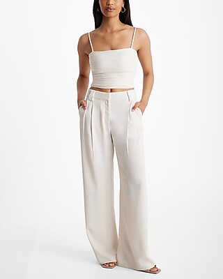 Body Contour Mesh Cropped Cami With Removable Cups