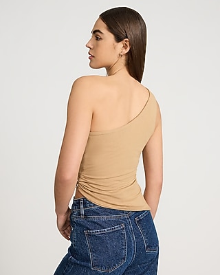 One Shoulder Sleeveless Hardware Tank - image 3