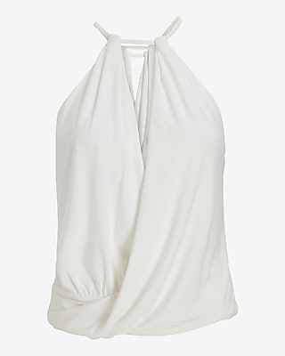 Surplice Cutout Halter Cami