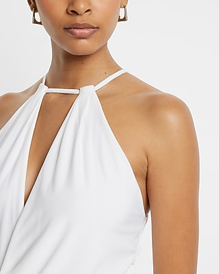 Surplice Cutout Halter Cami