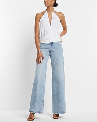 Surplice Cutout Halter Cami