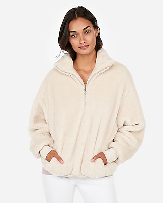 express fuzzy quarter zip