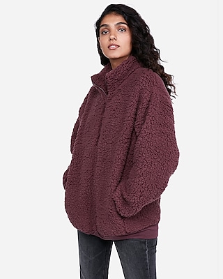 express fuzzy quarter zip