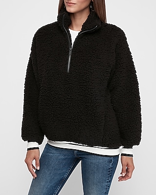 express fuzzy quarter zip