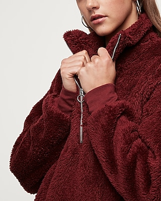 express fuzzy quarter zip