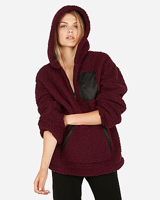 express sherpa hoodie