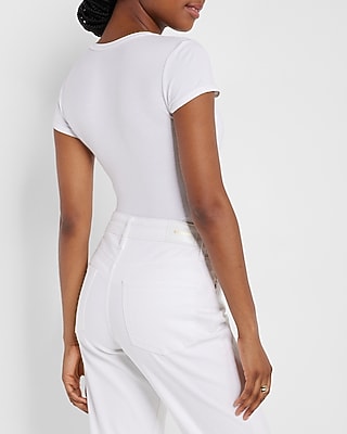 Fitted Double Layer Crew Neck Tee