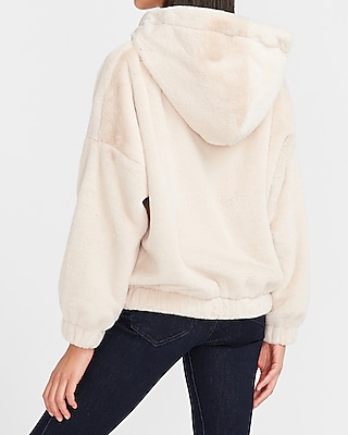 faux fur hoodie women's