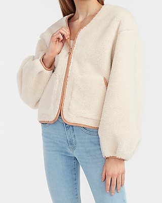 express sherpa cardigan