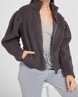 express sherpa cardigan