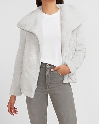 faux fur sweatshirt