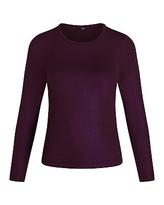 LS FITTED TAILORED CREW TEE FOIL 8611076:BERRY BON BON:XL