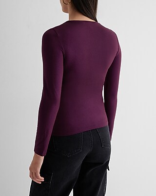 LS FITTED TAILORED CREW TEE FOIL 8611076:BERRY BON BON:XL