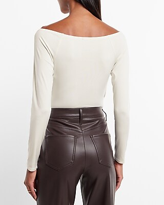 Body Contour Compression Silky Long Sleeve Wrap Top