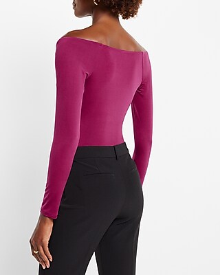 Body Contour Compression Silky Long Sleeve Wrap Top