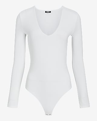 Body Contour Compression V-Neck Long Sleeve Bodysuit