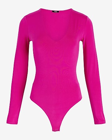 Women's Pink Bodysuits - Strapless, Lace & Long Sleeve Bodysuits - Express