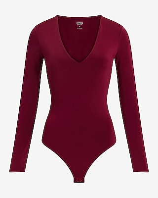 Body Contour Compression V-Neck Long Sleeve Bodysuit