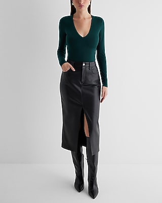 Body Contour Compression V-Neck Long Sleeve Bodysuit