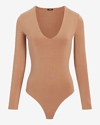 Body Contour Compression V-Neck Long Sleeve Bodysuit
