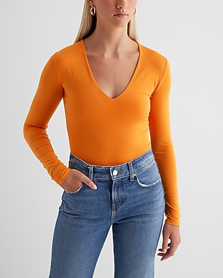 Body Contour Compression V-Neck Long Sleeve Bodysuit