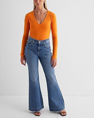 Body Contour Compression V-Neck Long Sleeve Bodysuit