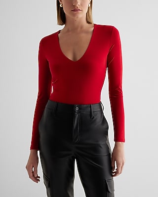 Body Contour Compression V-Neck Long Sleeve Bodysuit