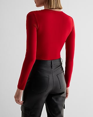 Body Contour Compression V-Neck Long Sleeve Bodysuit