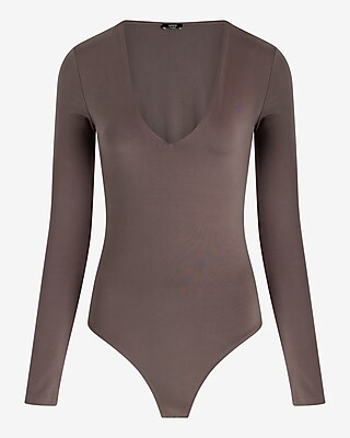 Body Contour Compression V-Neck Long Sleeve Bodysuit