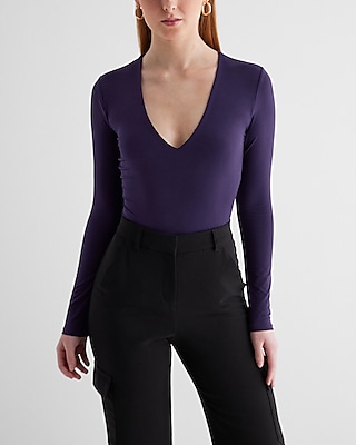 Body Contour Compression V-Neck Long Sleeve Bodysuit - thumbnail 9