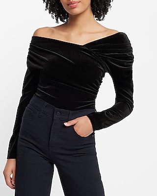 VELVET BC SET LS VELVET OTS BDYST 8610125:PITCH BLACK:XS