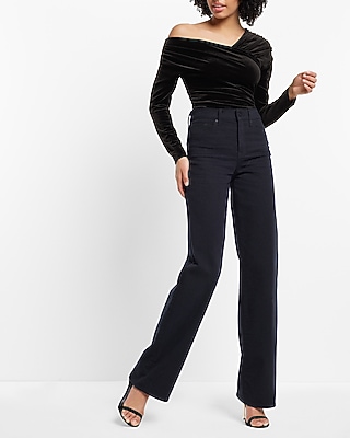 VELVET BC SET LS VELVET OTS BDYST 8610125:PITCH BLACK:XS