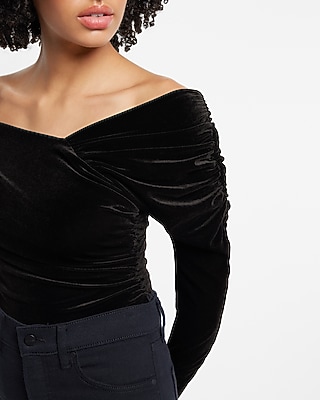 VELVET BC SET LS VELVET OTS BDYST 8610125:PITCH BLACK:XS