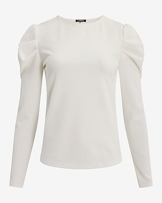 Crew Neck Puff Long Sleeve Tee Express